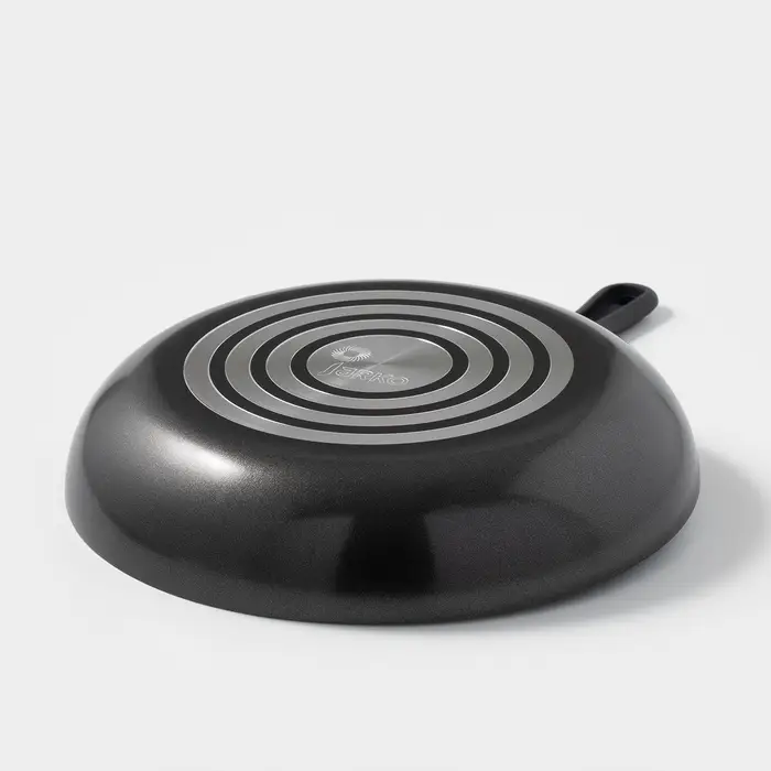 Сковорода Forever, d=28 см, съёмная ручка, стеклянная крышка, антипригарное покрытие, алюминий, тёмно-серая