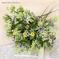 Букет «Луговой с цветами», 15 см (фасовка 5 шт., цена за 1 шт.), МИКС