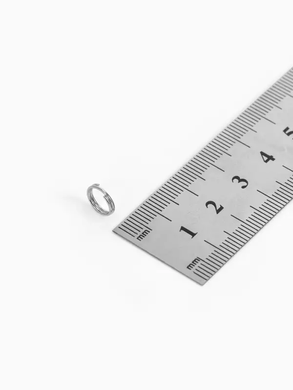 Кольцо соединительное двойное, неразъёмное &laquo;СМ-1028&raquo;, d=0.8 см, набор 50 г, &plusmn; 310 шт. цвет серебро