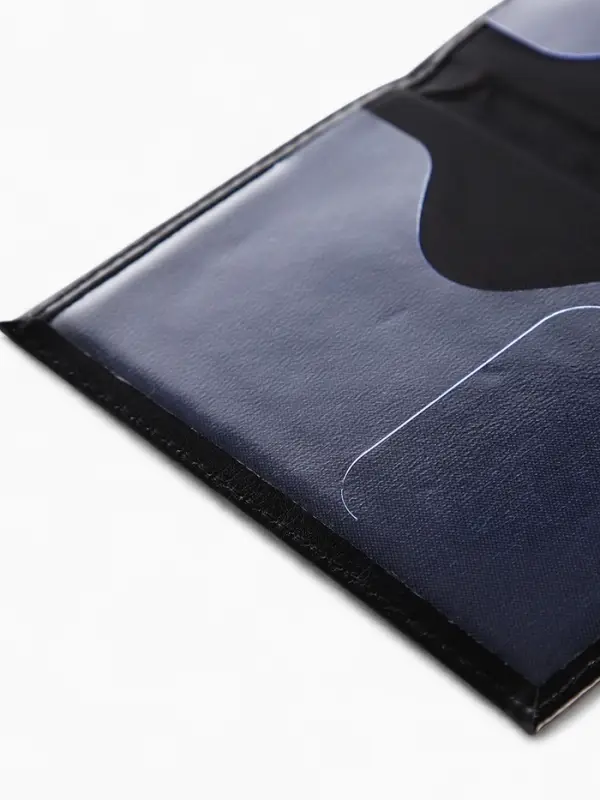 Обложка для паспорта, искусственная кожа, с гербом 3D, чёрная