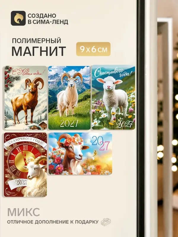 Магнит новогодний &laquo;Символ года 2027&raquo;, МИКС
