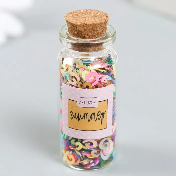 Глиттер в баночке Глиттер в баночке "Радужные завитки" набор 6 гр 5х2х2 см