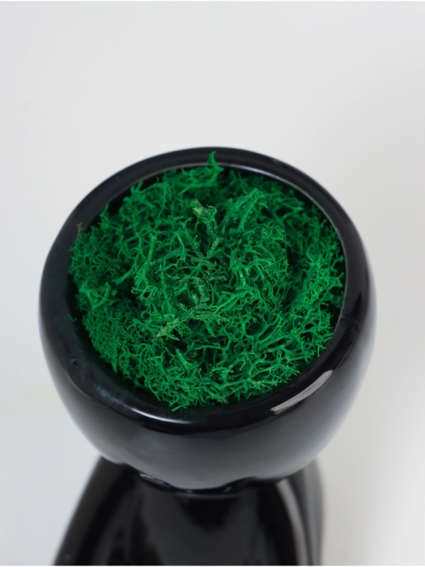 Кашпо керамика  Кашпо керамика "Мистер Грин йог" 11,5*7*8 см черный