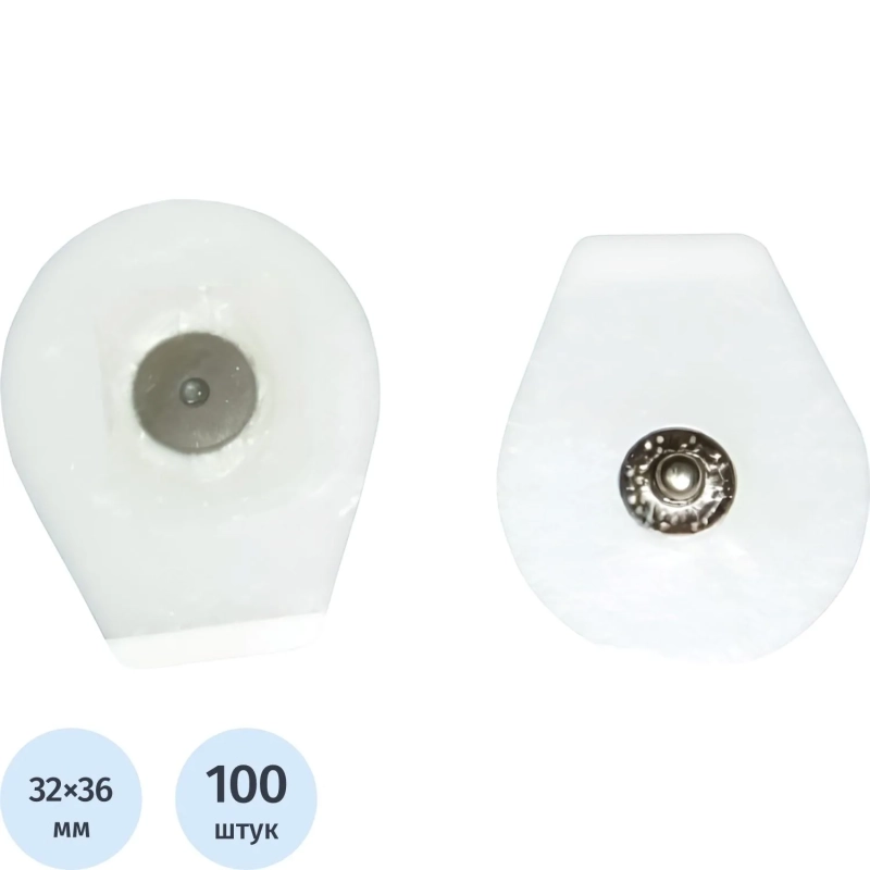 Электроды для ЭКГ однораз.32х36 пена, тв.гель дет, FIAB F9079 ,100шт/уп