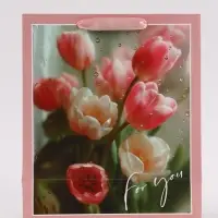 Пакет подарочный &laquo;Для тебя. Цветы&raquo;, 23&times;27&times;11.5 см