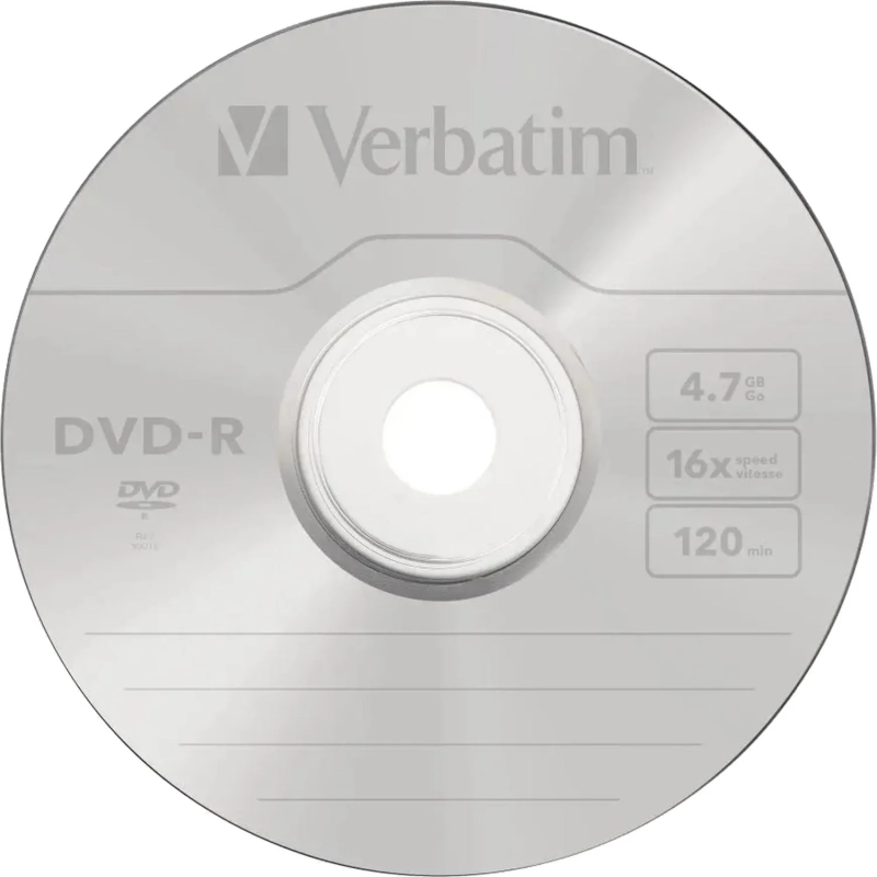 Носители информации DVD-R Verbatim 4.7Gb 16x bulk 10шт/уп (43729)
