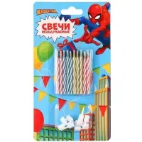 Набор свечей незадуваемые для торта, 10 шт., Человек-Паук Набор свечей незадуваемые для торта, 10 шт., Человек-Паук