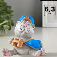 Фигурка полистоун &laquo;Кот капитан&raquo;, 6.3&times;8.7&times;7.5 см