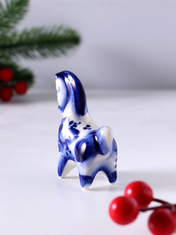 Сувенир Конь Мираж, 6,5х5,5х2,5 см, гжель Сувенир Конь Мираж, 6,5х5,5х2,5 см, гжель