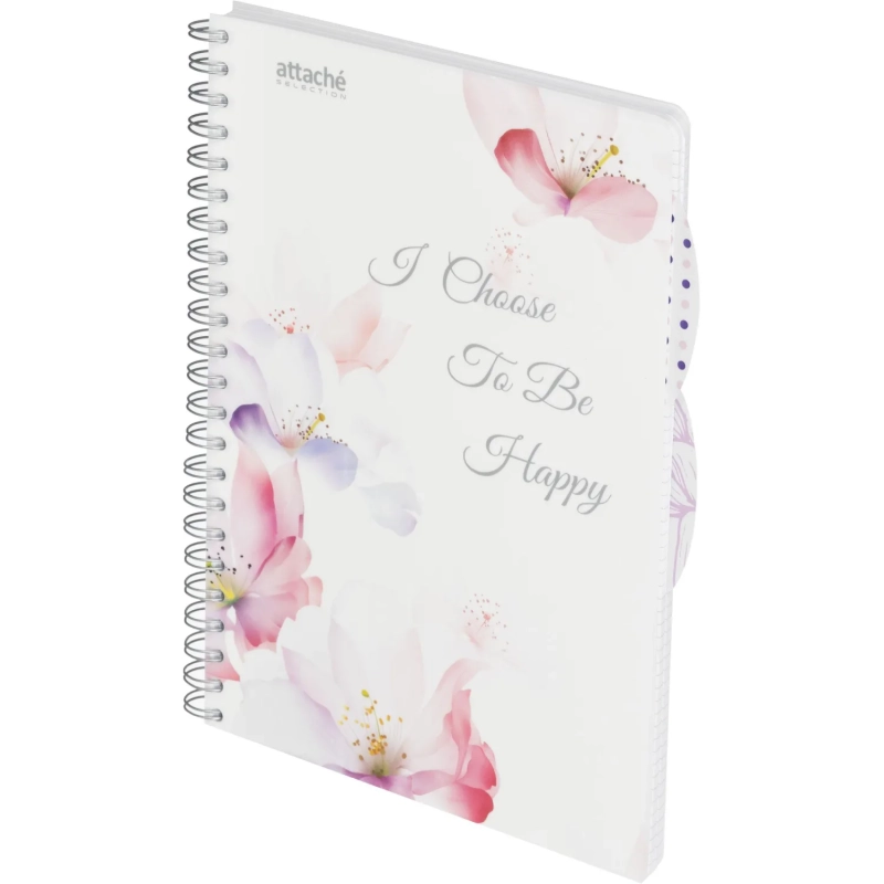 Бизнес-тетрадь А4,140л,кл,спир.пласт Attache Selection Flower Dreams 876751
