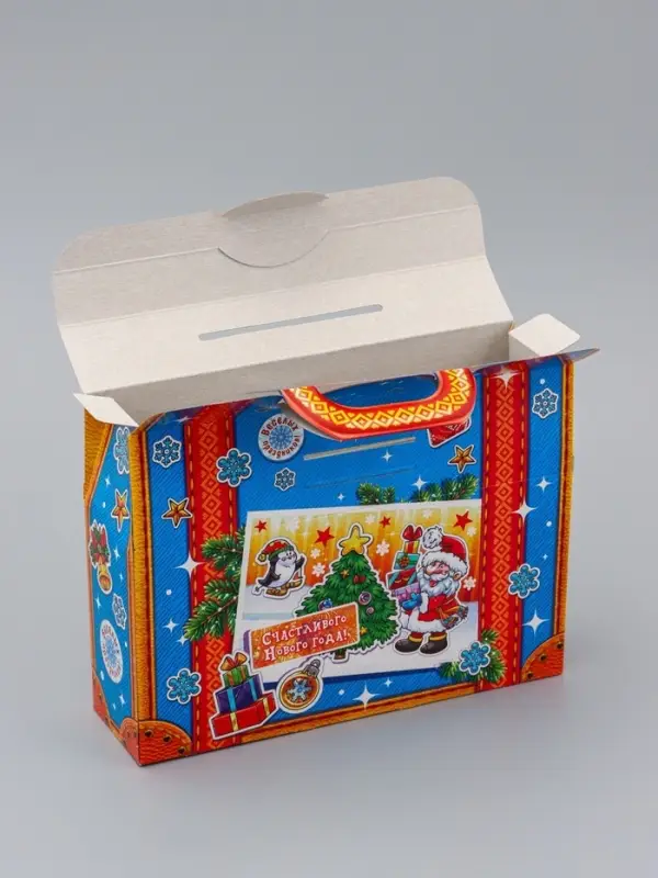 Коробка Новогодняя подарочная Коробка Новогодняя подарочная "Портфель" 26 х 19,5 х 7,5 см