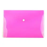 Папка-конверт на кнопке Calligrata, А5, 180 мкм, рифлёная, МИКС