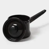 Ковш эмалированный &laquo;Арабика&raquo;, 1 л, тёмно-коричневый