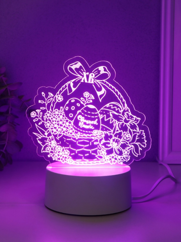 Светильник Светильник "Пасхальная корзинка" LED RGB от сети RISALUX 9,5х17х16,3 см