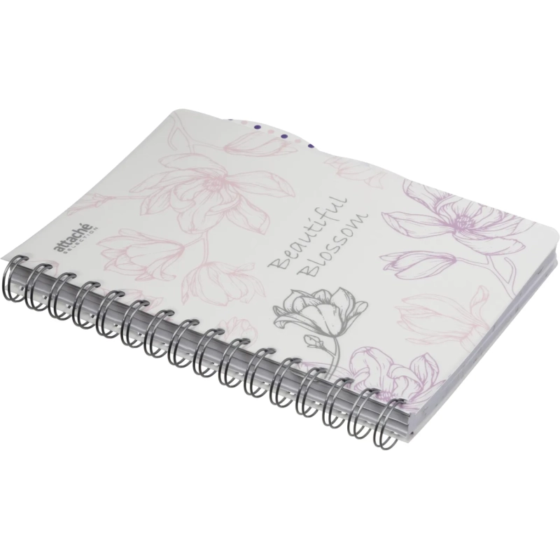Бизнес-тетрадь А5,140л,кл,спир,плас Attache Selection Flower DreamsBlossom