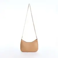 Сумка женская багет на молнии, 20&times;6.5&times;15 см, бежевая