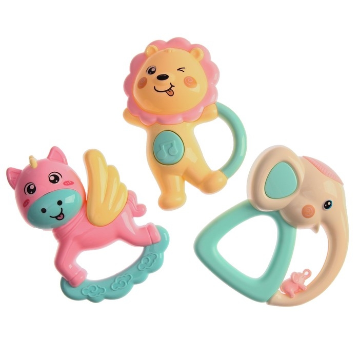 Погремушка «Нежные друзья», 5 шт., Крошка Я Погремушка «Нежные друзья», 5 шт., Крошка Я