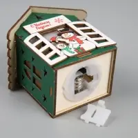 Ёлочная игрушка &laquo;Два снеговика&raquo;, 8&times;7&times;6 см, 1 LED, от батареек, свечение тёплое белое