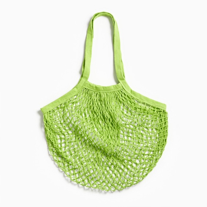 Авоська, 41 х 27 см, ручка 17 см, клетка 1.5 см, зеленая Авоська, 41 х 27 см, ручка 17 см, клетка 1.5 см, зеленая