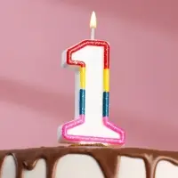 Свеча для торта «Цифра 1», 7 см
