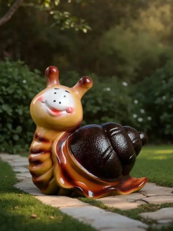 Садовая фигура из гипса &laquo;Улитка Улыбка&raquo;, 17&times;8&times;16 см