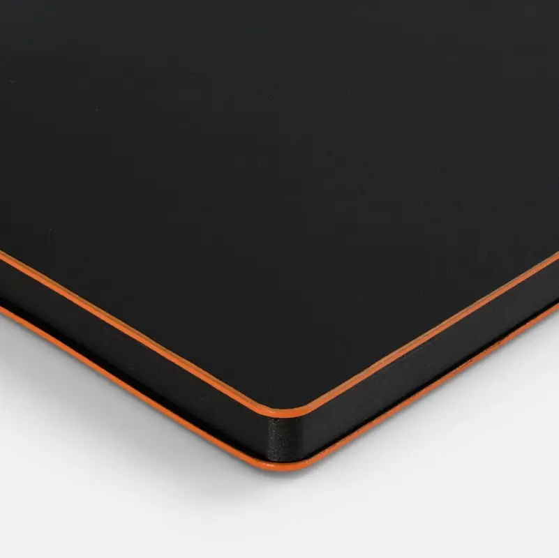 Ежедневник Trait, недатированный, черный с оранжевым