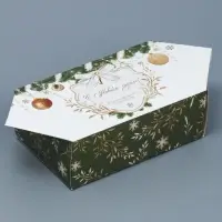 Складная новогодняя коробка-конфета «Золото», 9,3 х 14,6 х 5,3 см, Новый год