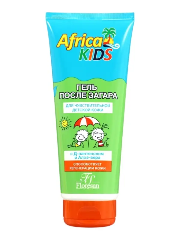 Гель после солнца детский Africa Kids, с алоэ вера, для чувствительной кожи, 200 мл