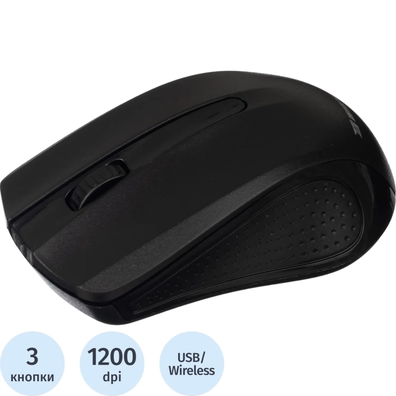 Мышь компьютерная черная, 1200DPi, 2.4Ггц, 105x65x40мм BT-JWM-006/E-WM861