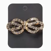 Зажим для кардигана "Ажур", корона, цвет белый в золото Зажим для кардигана "Ажур", корона, цвет белый в золото