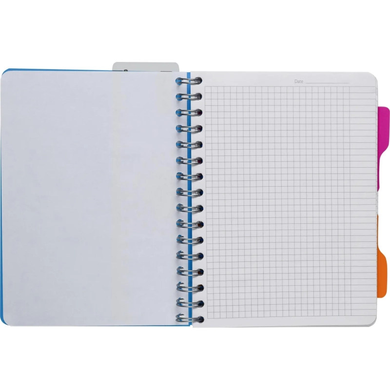 Бизнес-тетрадь А5,140 л,пласт обл, с разд,спир,ATTACHE FANTASY,голуб