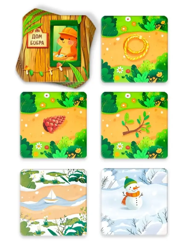Настольная игра &laquo;Дом бобра&raquo;, развивающая, 5+, 108 карт