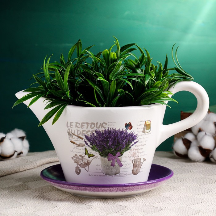 Горшок в форме кувшина Горшок в форме кувшина "Моника" лаванда, 29х17х13см