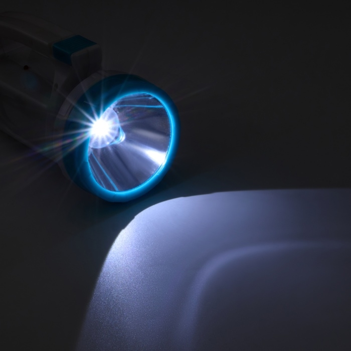 Фонарь ручной аккумуляторный  Фонарь ручной аккумуляторный "Мастер К.", MHA-W3D2 (3 В),800 мАч, 1 Вт+3 Вт,100 лм, голубой