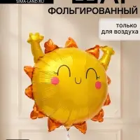 Воздушные шары фольгированные 21&Prime; &laquo;Солнышко&raquo;, набор 5 штук