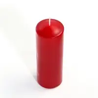 Свеча цилиндр, 5&times;15 см, бордо лакированная, 14 ч