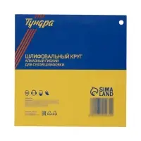 Алмазный гибкий шлифовальный круг ТУНДРА &laquo;Черепашка&raquo;, для сухой шлифовки, 100 мм, № 400