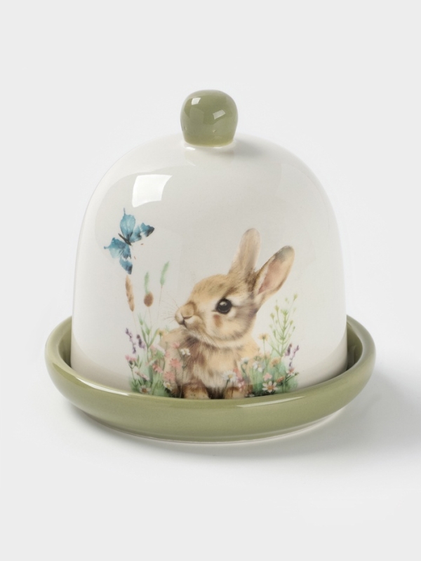 Лимонница Доляна «Зайка», керамика, 9×9 см, белая Лимонница Доляна «Зайка», керамика, 9×9 см, белая