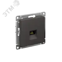 ATLASDESIGN РОЗЕТКА компьютерная RJ45, кат. 5Е, механизм, БАЗАЛЬТ