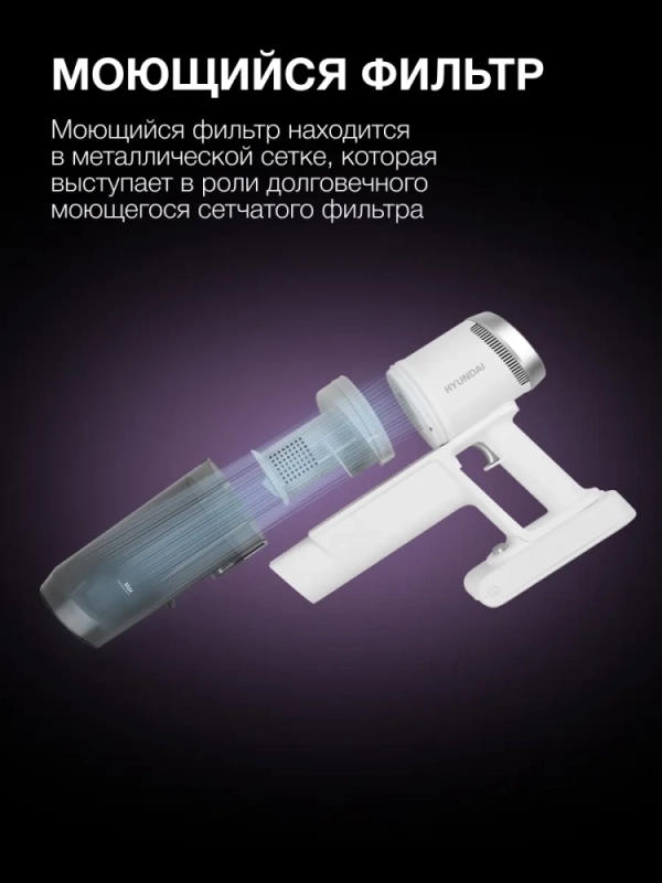 Пылесос HYV-S5550 500мл 400Вт белый