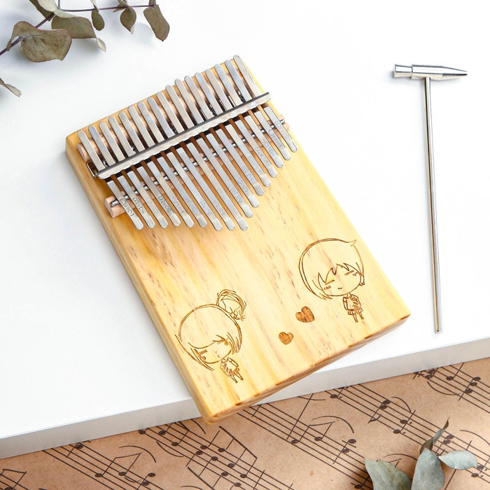 Музыкальный инструмент Калимба Музыкальный инструмент Калимба "Влюбленные" 17 нот