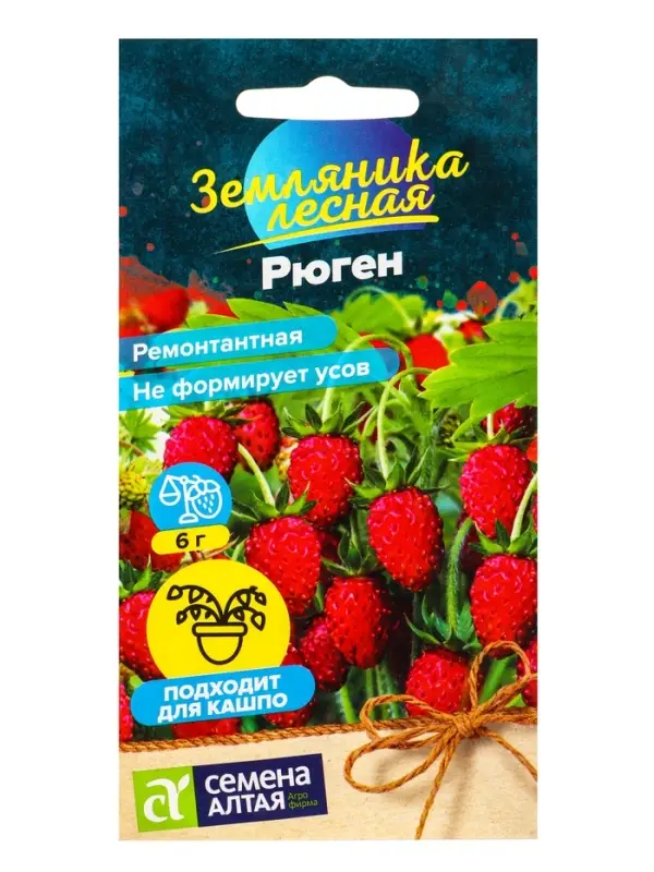 Семена Земляника &laquo;Рюген&raquo;, ремонтантная, 0.03 г, &laquo;Семена Алтая&raquo;