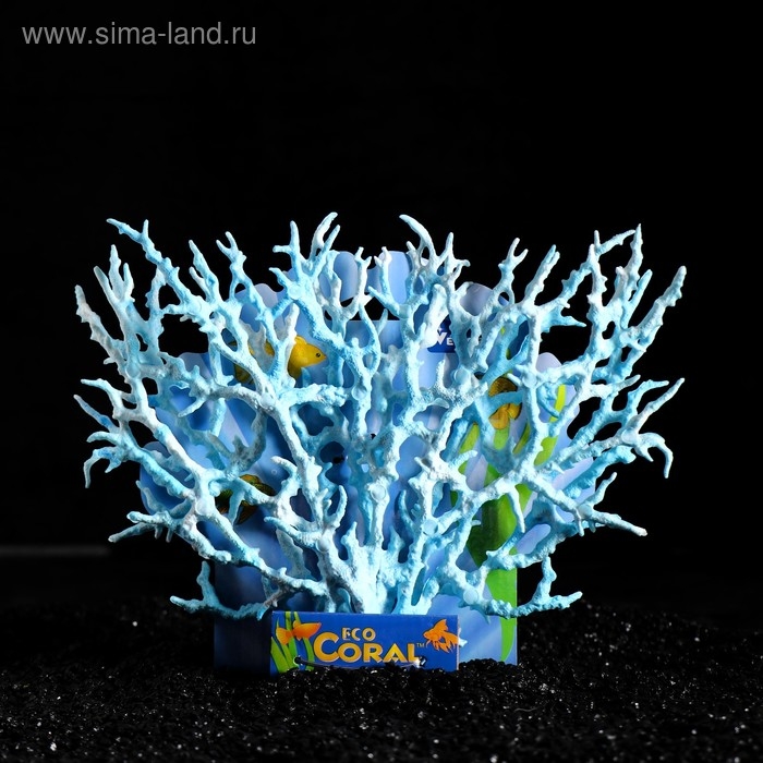 Коралл пластиковый большой 24,5 х 4 х 19 см, голубой