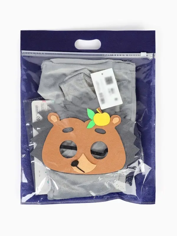 Карнавальный костюм "Ёжик", жилет, шорты, маска фетр, рост 92-116  см