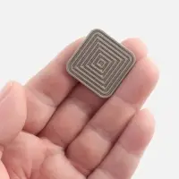 Пуговица на ножке &laquo;Квадраты&raquo;, 28&times;28 мм, цвет серебряный