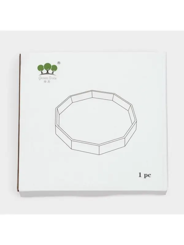 Поднос Fairyshine, 16.5&times;2.5 см, с золотой отводкой, стекло, прозрачный