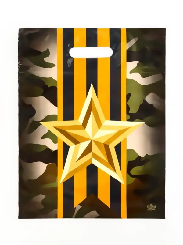 Пакет Пакет "Отвага", полиэтиленовый с вырубной ручкой, 31х40 см, 60 мкм