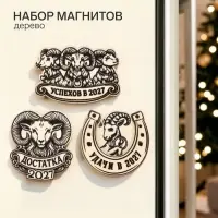 Магнит деревянный &laquo;Символ года 2027&raquo;, набор