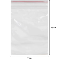 Пакет с замком (Zip Lock) 7х10 см,&nbsp; 32 мкм, 100 шт/уп