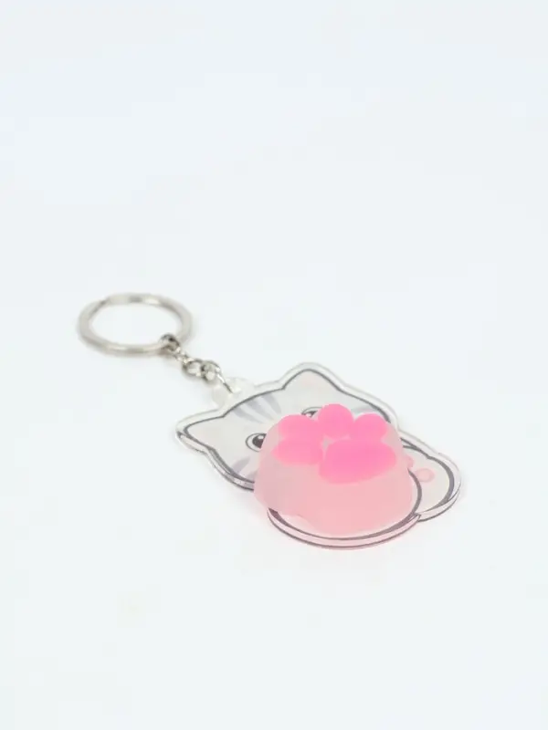 Брелок мялка для ключей "Лапка котика"